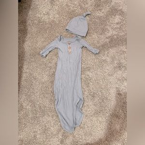 Caden Caden Lane knotted gown set in steel blue